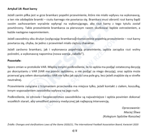 przepisy gry w piłkę nożną